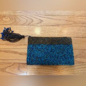 Handmade Beaded Clutch with Tassel